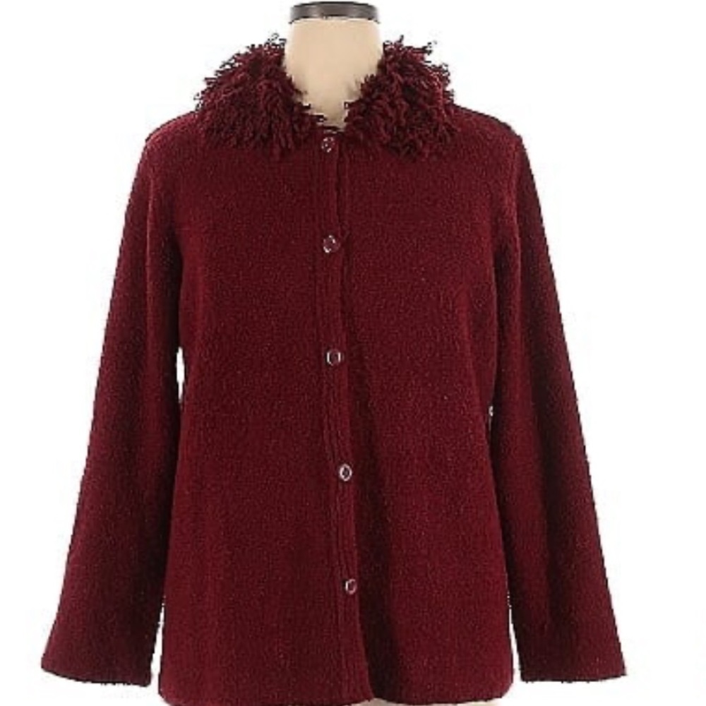 Vintage Dialogue Burgundy Sweater | Cardigan